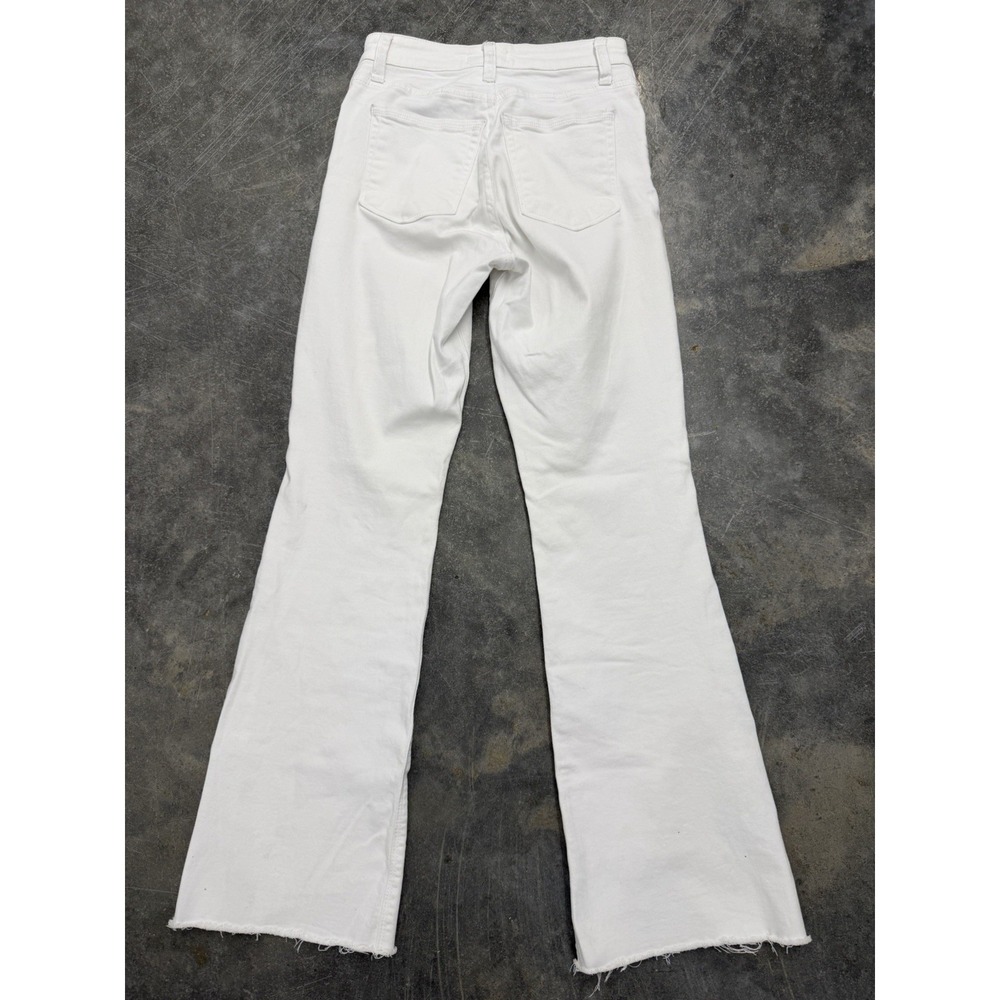 Kut From The Kloth Stella High Rise Fab Ab Flare Jeans Womens 0 White Raw Ankle - Picture 8 of 8